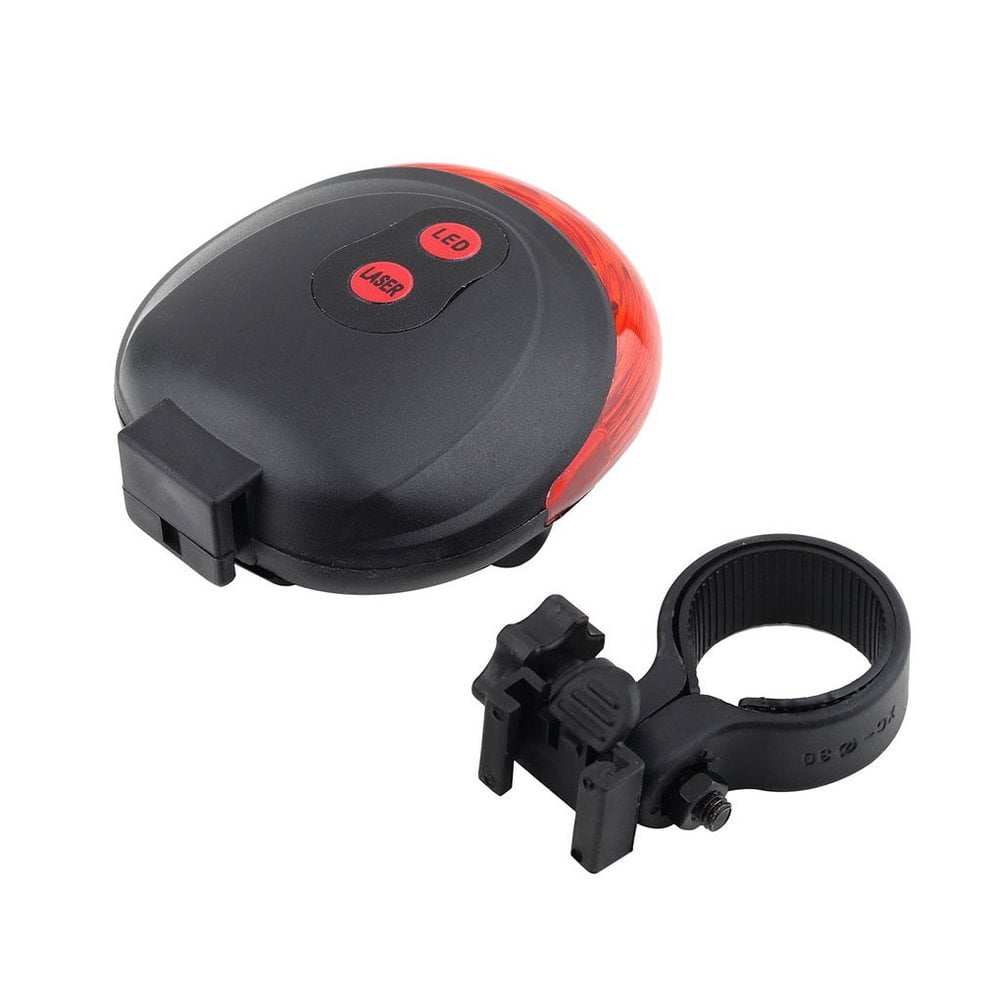 Bicycle Road Bike Cycling Red Laser Beam 5 LED Rear Tail Light Safety Back Lamp